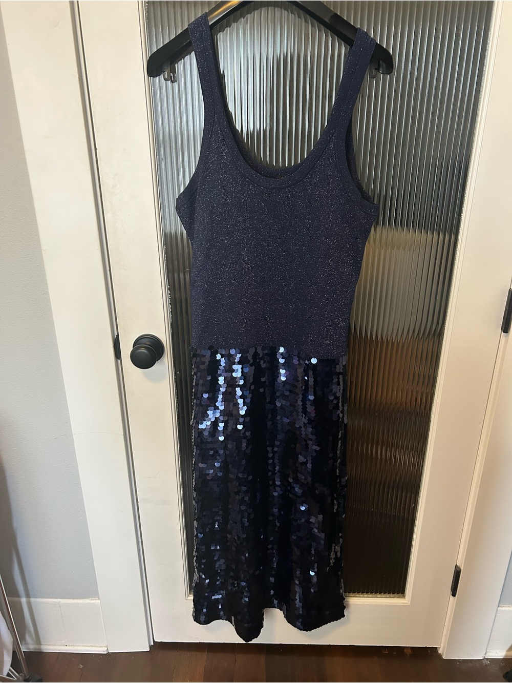NWOT COS Navy Sparkle Sequin Tank Dress